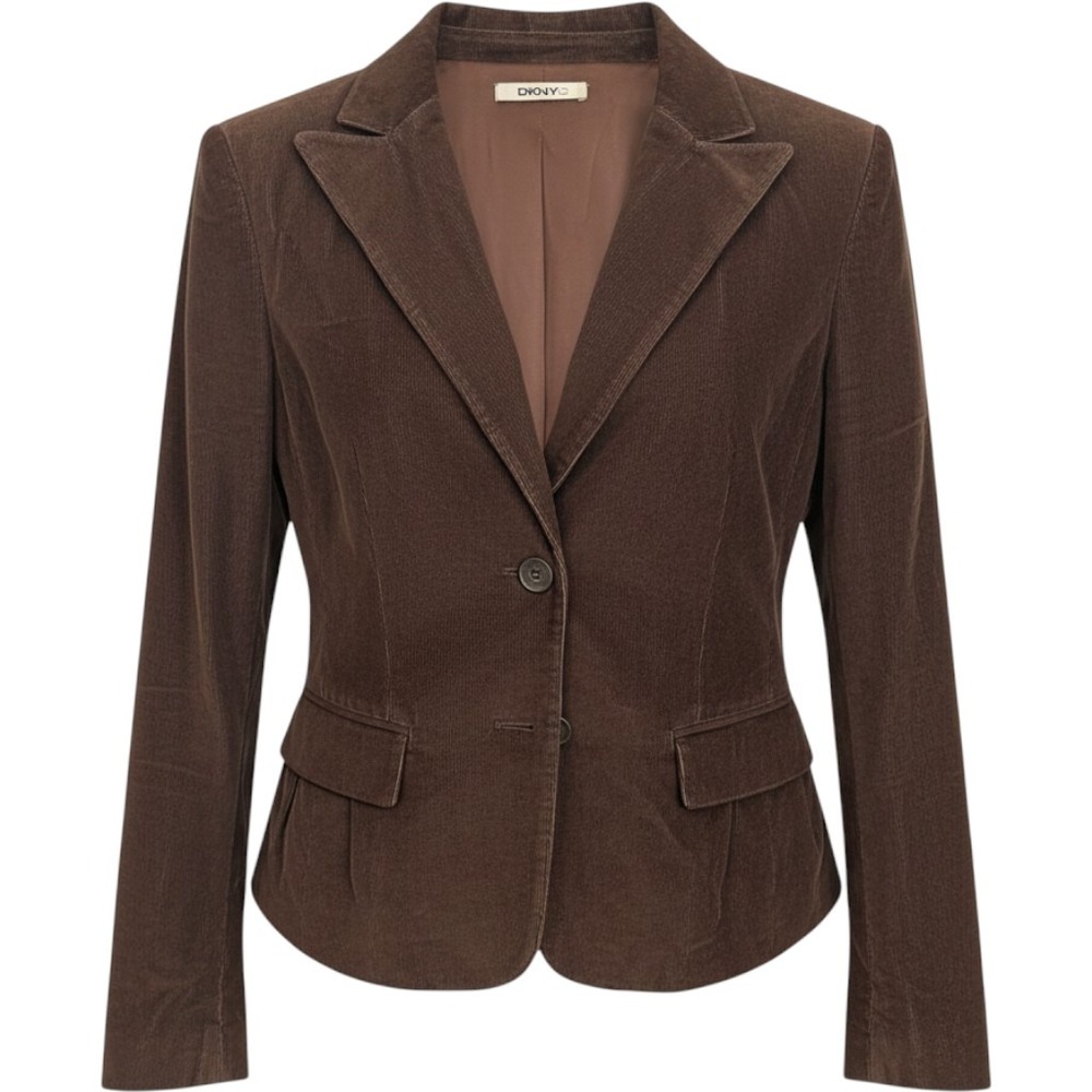 DKNYC Brown Cotton Corduroy Tailored Blazer Jacket Coat Size L